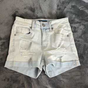 Aéropostale High Rise Midi Jean Shorts (SIZE:0)